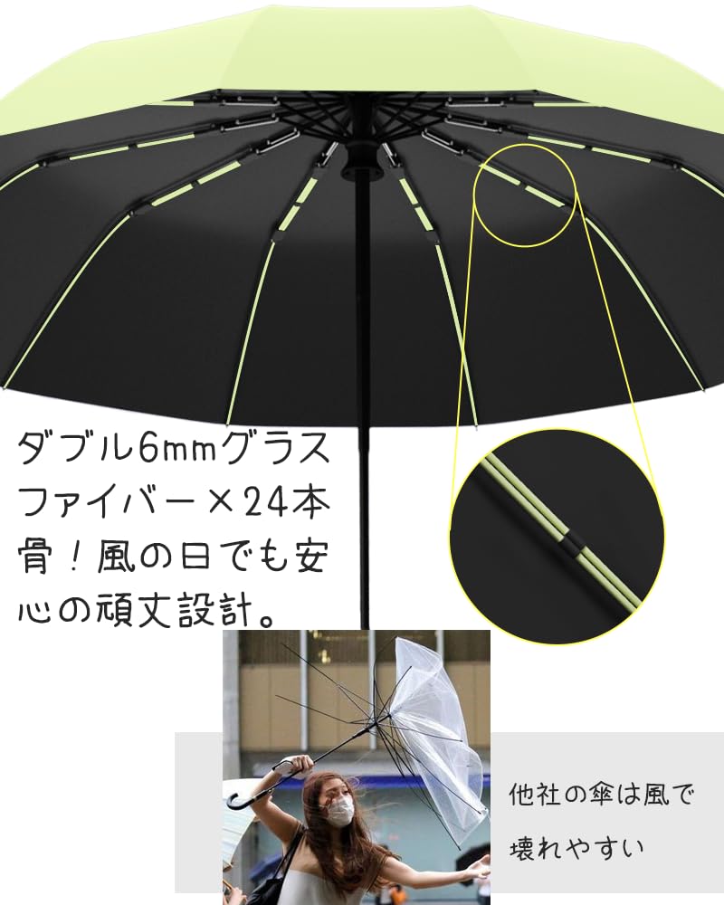 Folding Umbrella with Reverse 24 Automatic Strong Wind UV Suitable for Sun and Unisex Protection, Ribs, Open/Close, Protection, 100% Protection, Rain,