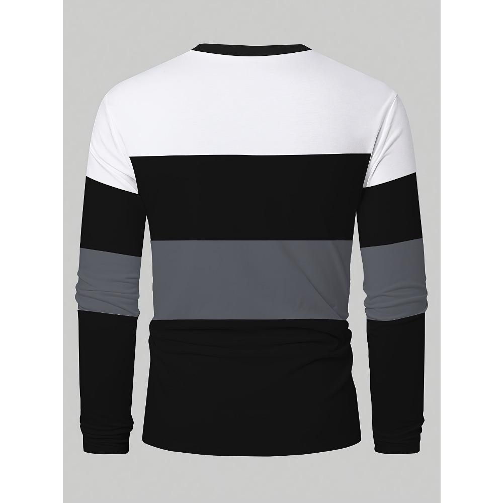 Men's Long Sleeve T-Shirt Breathable Lightweight Fabric Regular Version Crew Neck Autumn Top