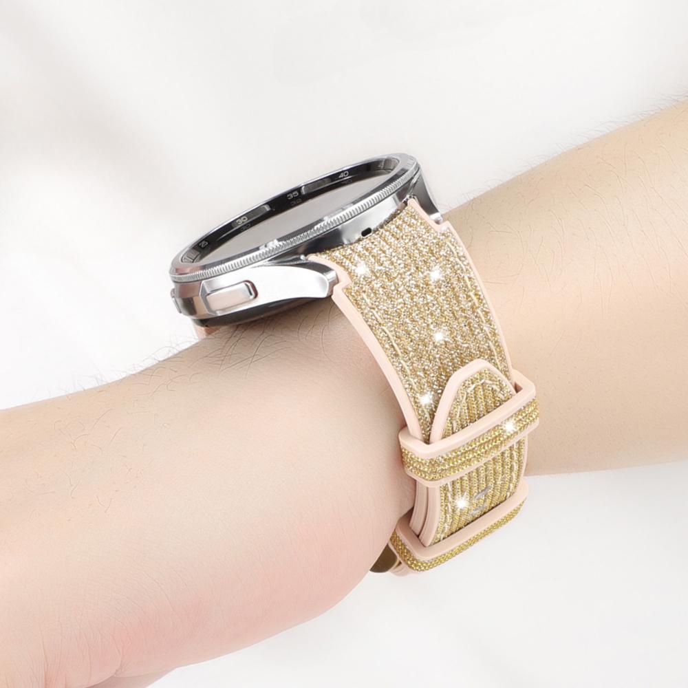 No Gaps Band For Samsung Galaxy Watch 7 40mm/44mm Glitter Gradient Color Bracelet Galaxy Watch7 FE 6 4 Classic/5 Pro 45mm 43mm 46/47mm Silicone Strap