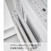 Yamazaki Tower Magnetic Towel Rack for Washing Machines, 3-Row, White, Approx. W42 x D11.6 x H18cm, Towel Rack with Hooks, Easy Installation, Product