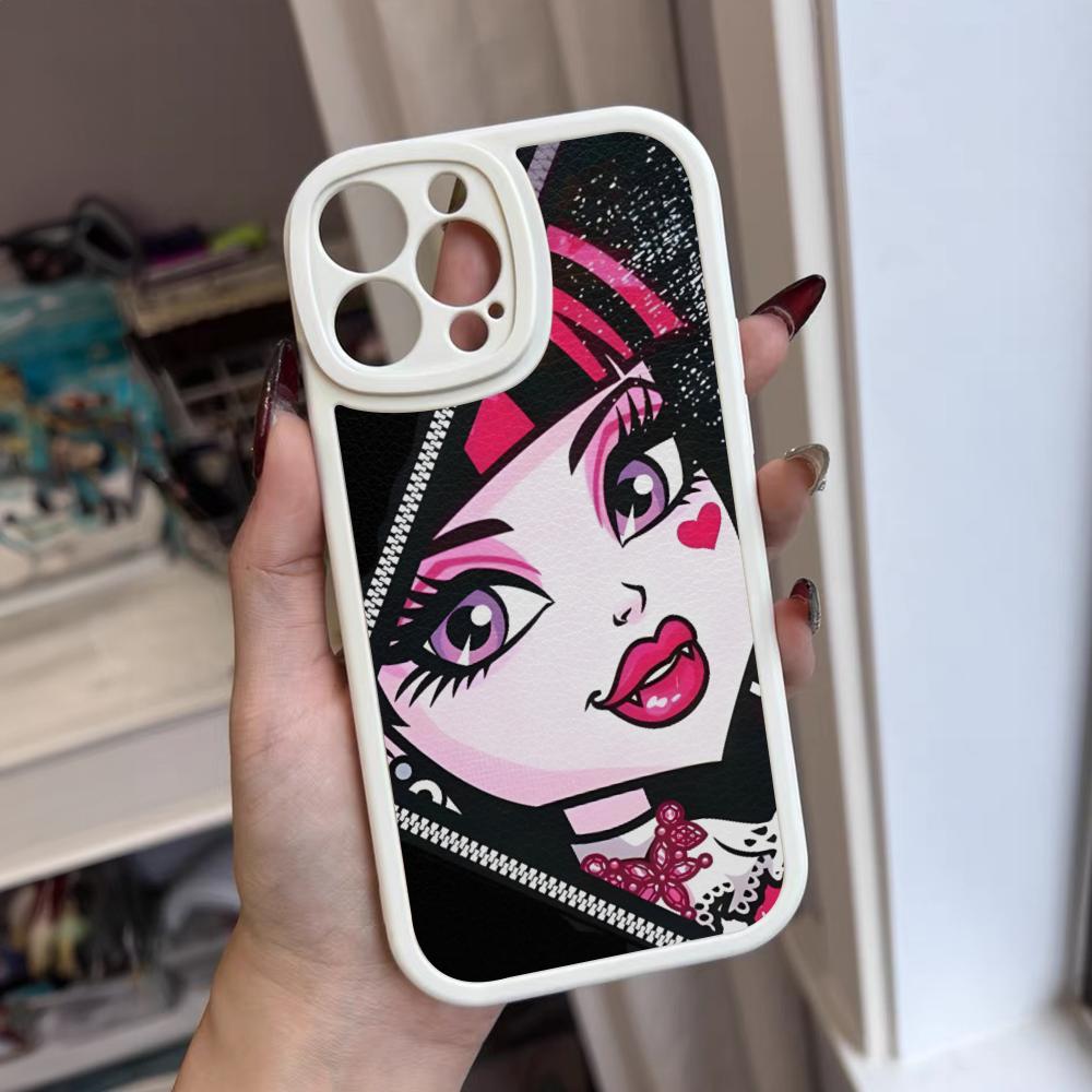 Monsters High Phone Case For Iphone 16 15 14 12 13 Pro Max 11 Mini Xs Puls Lambskin Silicone Cover