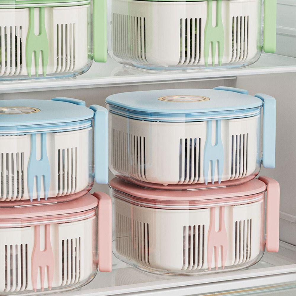 Foldable Handle Large Drain Basket with Lid Thickened Kitchen Drain Bowl  Soup Basket