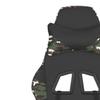 Gaming Chair with Footrest Black and Camouflage PU Leather