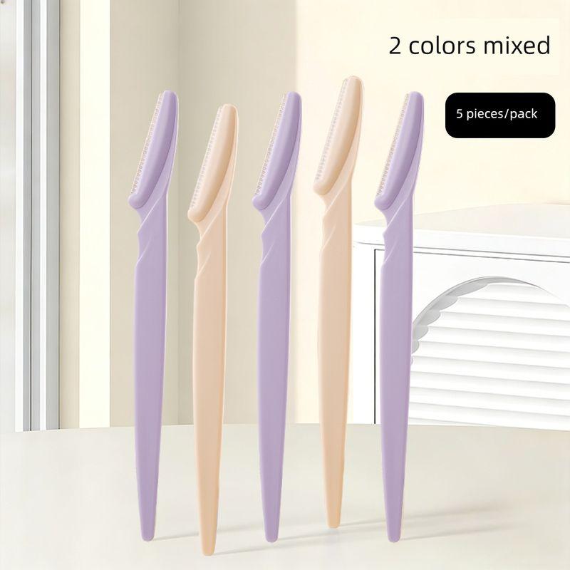 Eyebrow Razor for Women, Safe Eyebrow Razor, Magic Tool for Beginners, Eyebrow Scissors Set, Beauty Salon, New Model for Men Mixed Colors 5 Pieces/Bag (Trial Size)