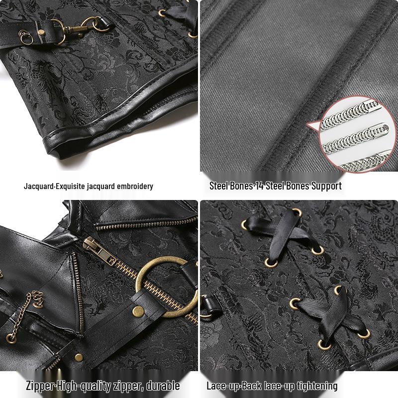 Steampunk gotický halterový korzetový top - Evropský styl zeštíhlující pas tvarovač postavy