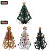 Christmas Tree Children's Handmade DIY Stereo Wooden Christmas Tree Scene Layout Christmas Decorations Ornaments 17 19cm Height
