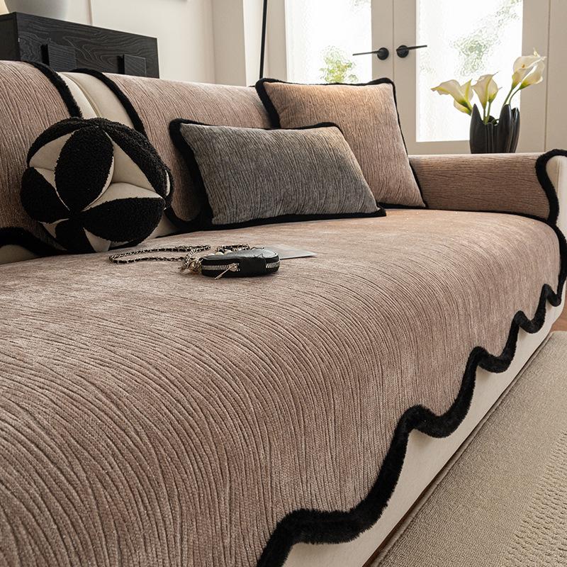 2025 Luxe Non-Slip Chenille Sofa Cover: Thick, High-End, One-Piece Design