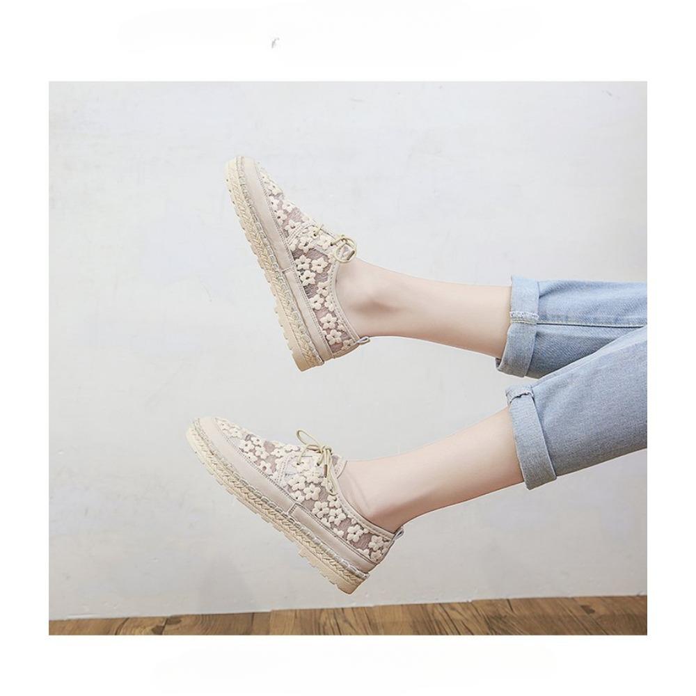 Летние сетчатые женские одиночные туфли с выемками Новые туфли Le Fu 40 абрикосовый — фото 11