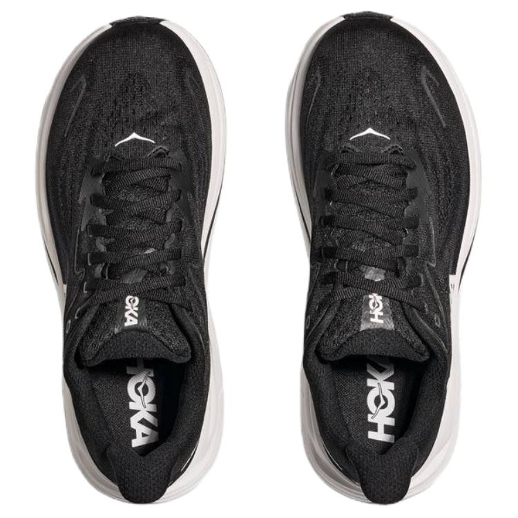 HOKA Clifton 10 Wide Black White Men Sneakers 1162032-BWHT