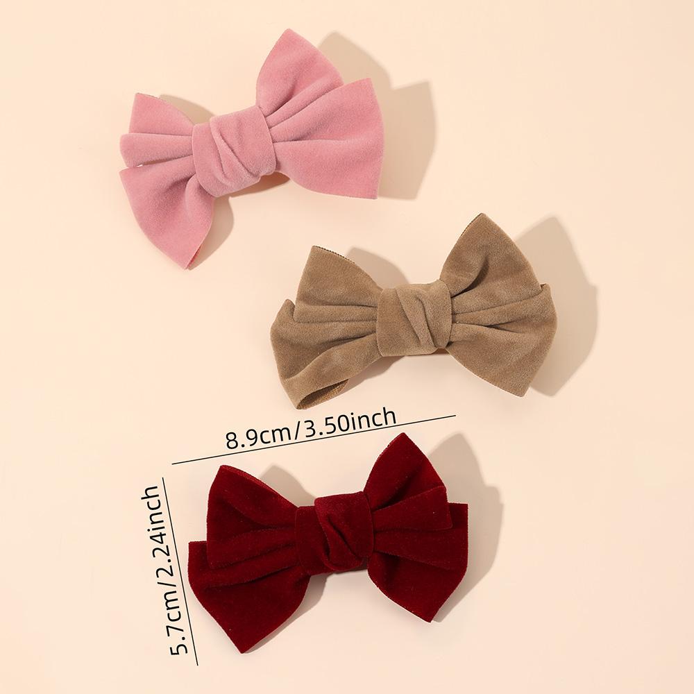 10Pcs/Set New Velvet Bow Hair Clips Multicolor Cute Ribbon Hairpins For Girls Children Women Fashion Headdress Hair Accessories
