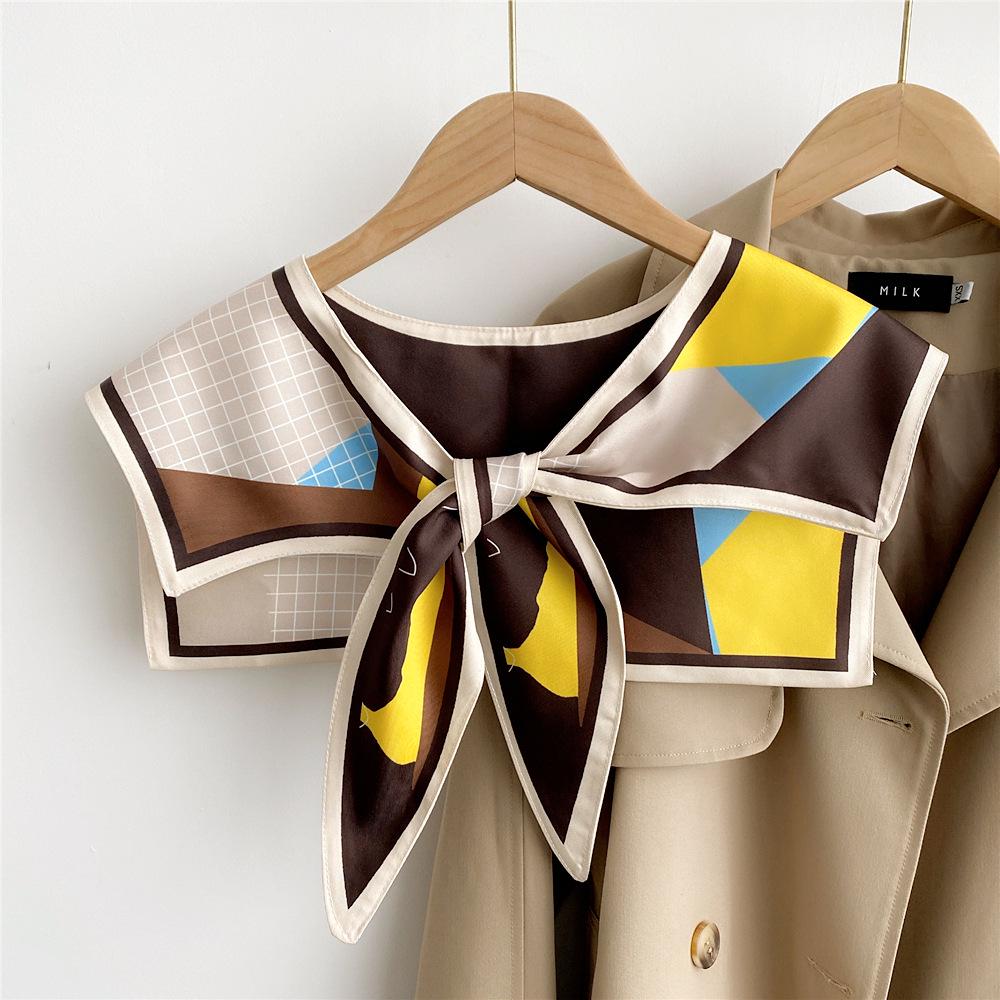 Silk Scarf Shawl for Women - Versatile Double-Layer Neck Protection for Spring, Autumn, and Summer