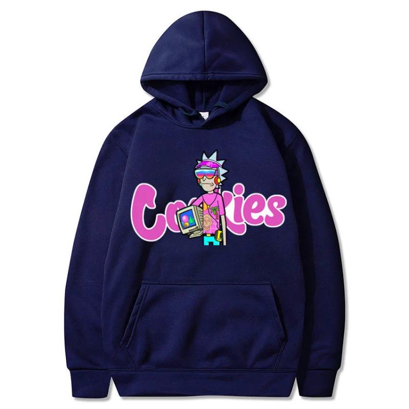 2025 New Anime Cookies Printed Fleece Men's Autumn and Winter Men's and Women's Sweatshirts Hoodies