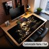 Skull Gothic Theme Custom Mouse Pad Personalized With Name Text Customized Desk Mat For Office Home Decor