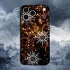 Art Christmas Snowflakes For iPhone 12,16,11,14,15,17,13,X,Mini,SE,XS,Plus,Pro Max,8,7,XR,Soft Silicone Black Case