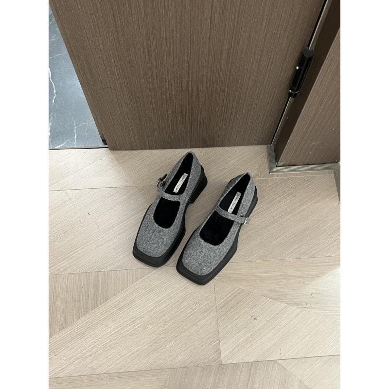 

Платформа Британский стиль тканевая платформа туфли 2025 весна и осень новые французский квадратный носок Мэри Джейн универсальные лоферы одинарные туфли женские 39 серый