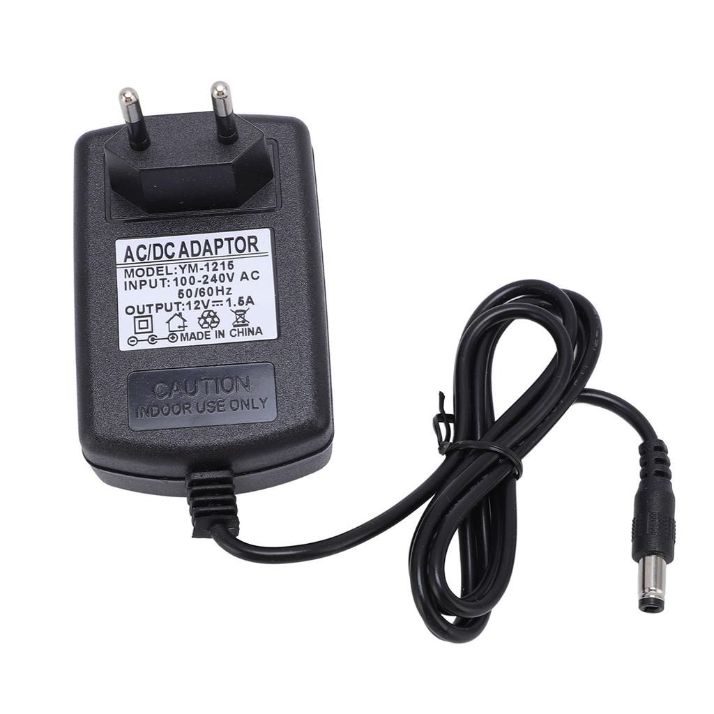 12V 1.5A Power Adapter 5.5mmx2.5mm DC Power Supply Adapter Charging Cable for LED Displays Gaming Consoles 93cm 37in