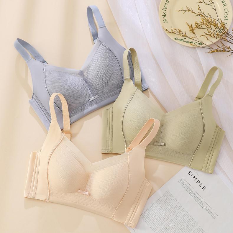 Women's Thin and Breathable Underwire Bra with No Steel Ring Gathered Bra and Anti Sagging Accessory Bra Plus Size Bra