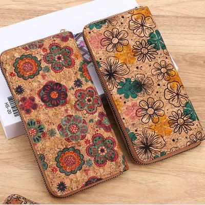 Retro Paisley and Flower Pattern Long Wallet,Clutch Purse Zipper Around Bohemian Women's Wallet,large Credit Card Holder