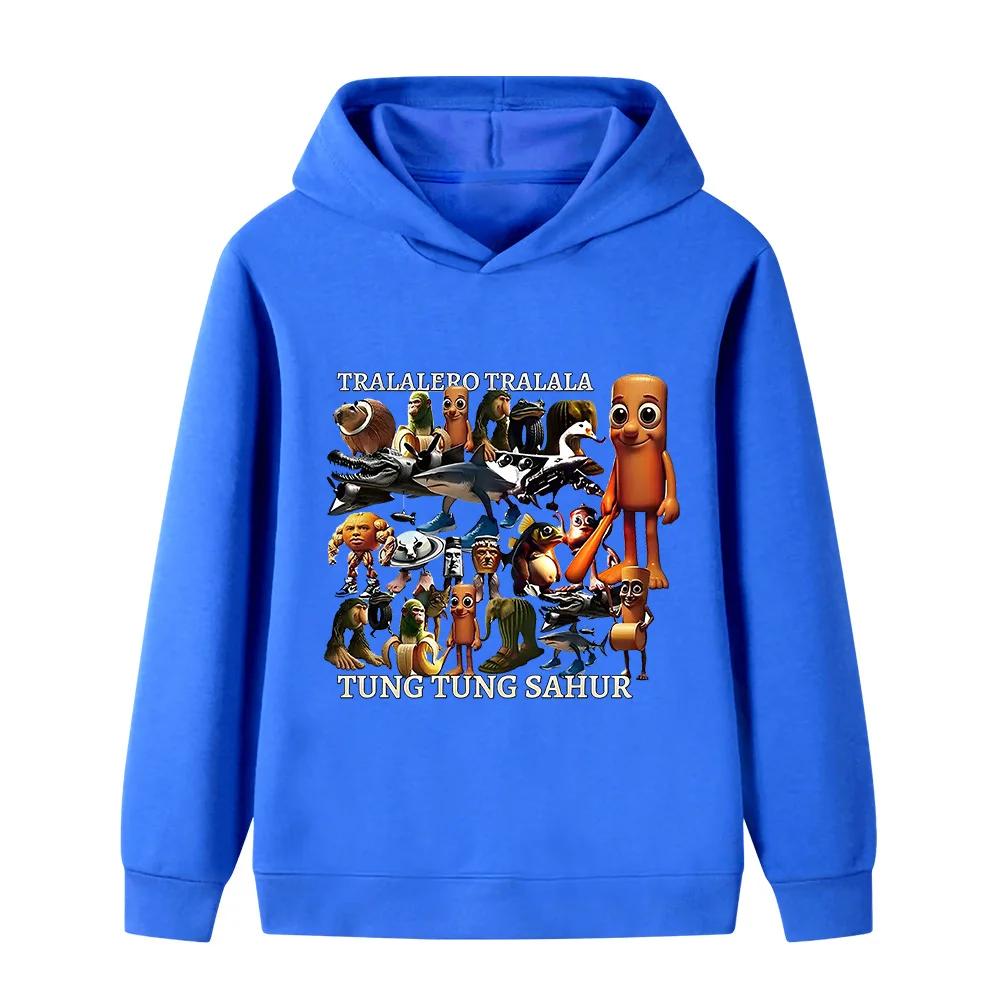 

Kids Italian Brainrot Animals Fun Printed Pullover Hoodie and Winter Outdoor Fashion Warm Boys Girls Hooded Sweatshirt 100