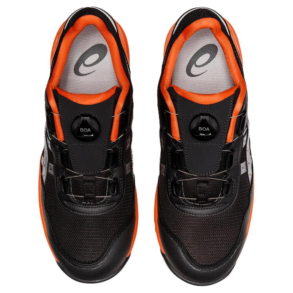 New Asics Winjob Low Top Outdoor Shoes Unisex Black Orange 1271A029-0254H