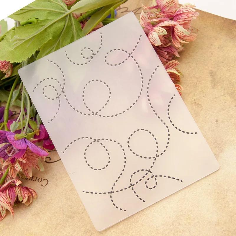 3D Textured Impressions Embossing Folder, Line Textured Dot Background Embossing Folder for Card Making DIY Craft Art Supplies