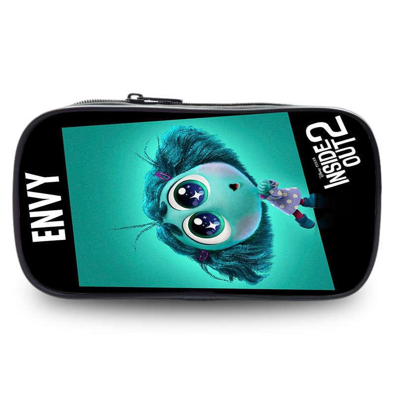 Inside Out 2 Large Capacity Pencil Case For Students Oxford Material