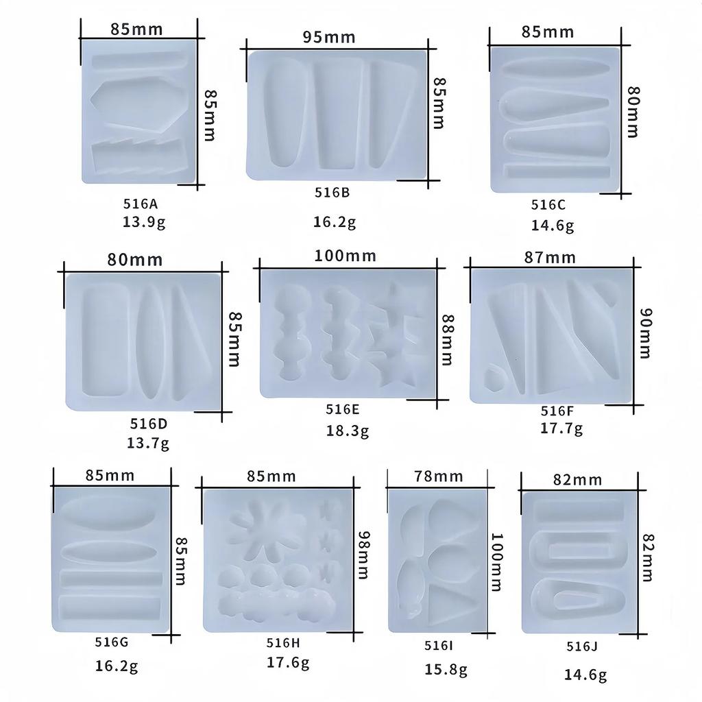 Barrettes Silicone Mold Geometric Hair Clips DIY Moules Silicone Epoxy Resin Mold for Handmade Hairpin Crafts Jewelry Making
