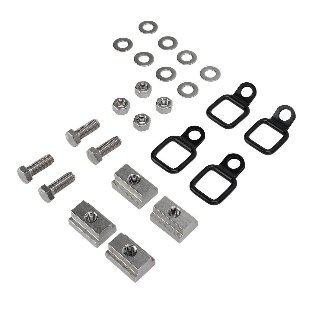 Deck Rails Cleat T Slot Nuts Bed Metal Threaded Tie Down Anchors Rings for Truck Pickup