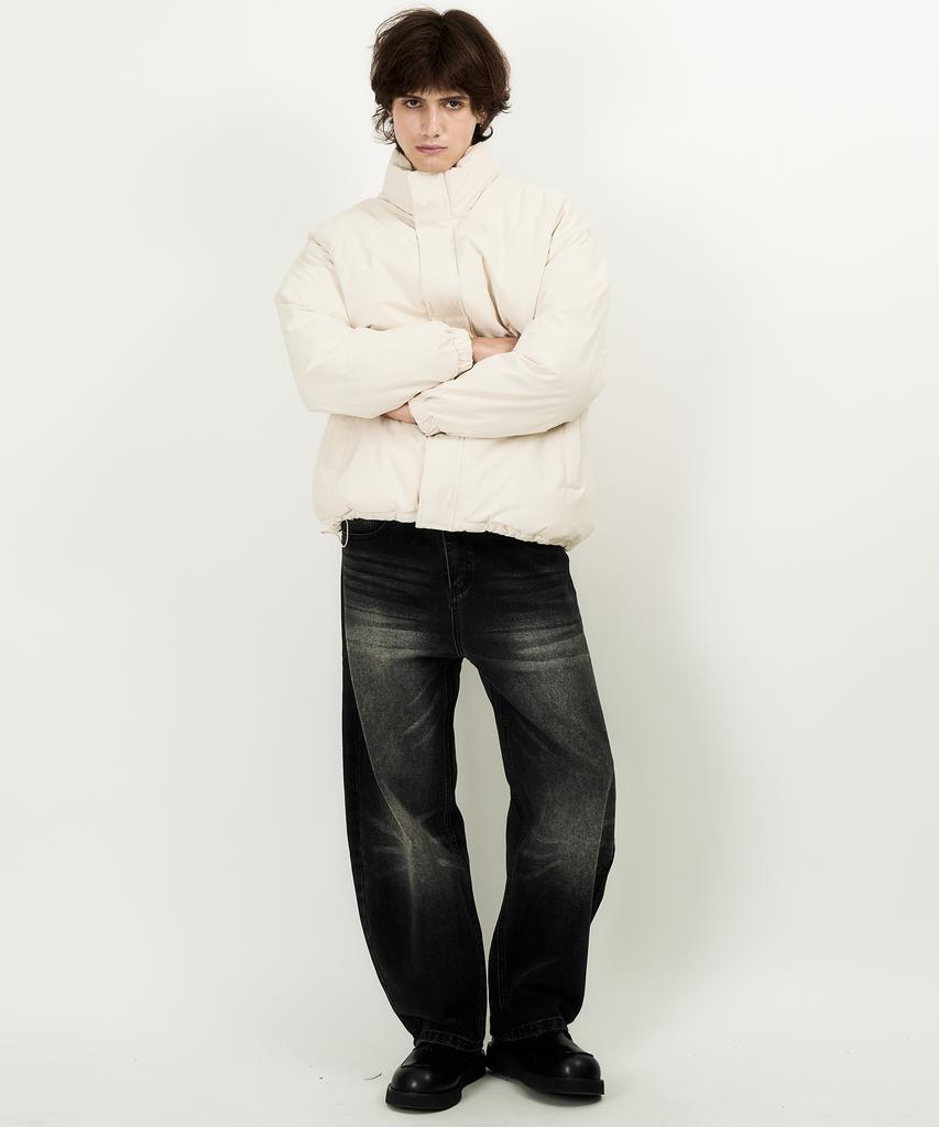 DWSE Essentials Puffer Short Padded Jacket (Ivory)