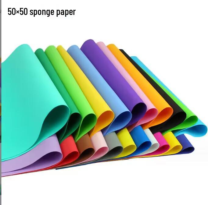 Placă mare din spumă EVA 50x50cm, grosime 1mm, pentru meșteșuguri DIY și proiecte educaționale.