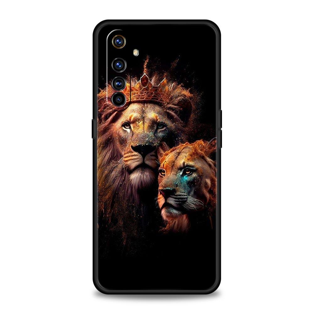 Soft TPU Case For Realme C67 C63 C55 C53 C25 C21 10 11 12 13 GT 2 3 5 Pro Plus 5G Shockproof Phone Cover The Lion Fundas Capas