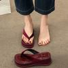 Tongs été pour femmes, extérieur, semelles épaisses, muffin, décontractées, rehausse, nouvelles, à talons hauts, antidérapantes, plage, pantoufles cool