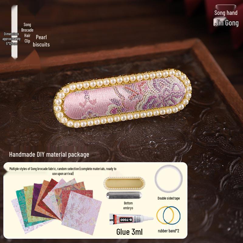 Imitation Song Brocade Hair Clip DIY Kit: Chinese Style Jewelry Accessories - Complete Set for Mother's Day Gifts