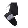 Große Herren Winterhose Fleece Samt Plüsch Hose Männlich Thermisch Dick Warm Winddicht Reißverschlusstasche Freizeit Jogginghose Übergröße