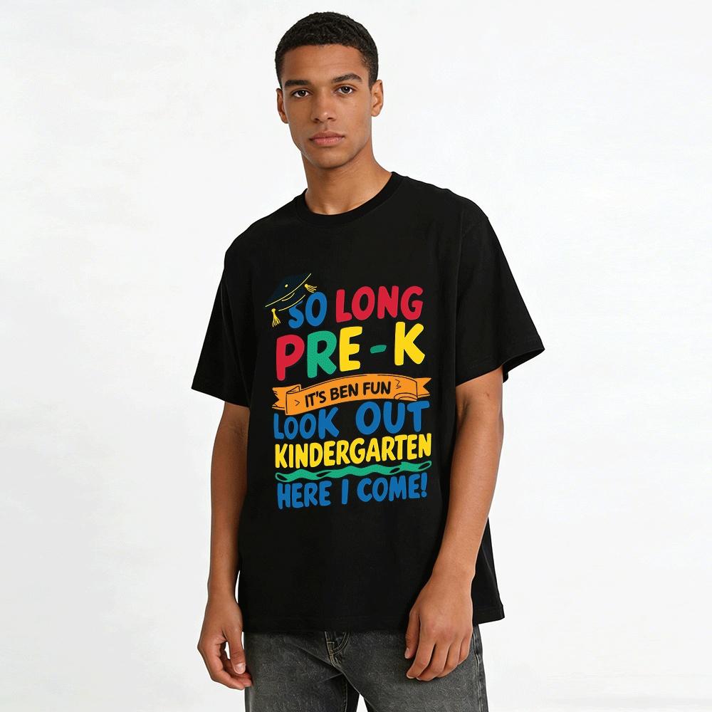 Au revoir Diplôme Maternelle Regardez l'École Maternelle J'arrive T-shirt 100% coton