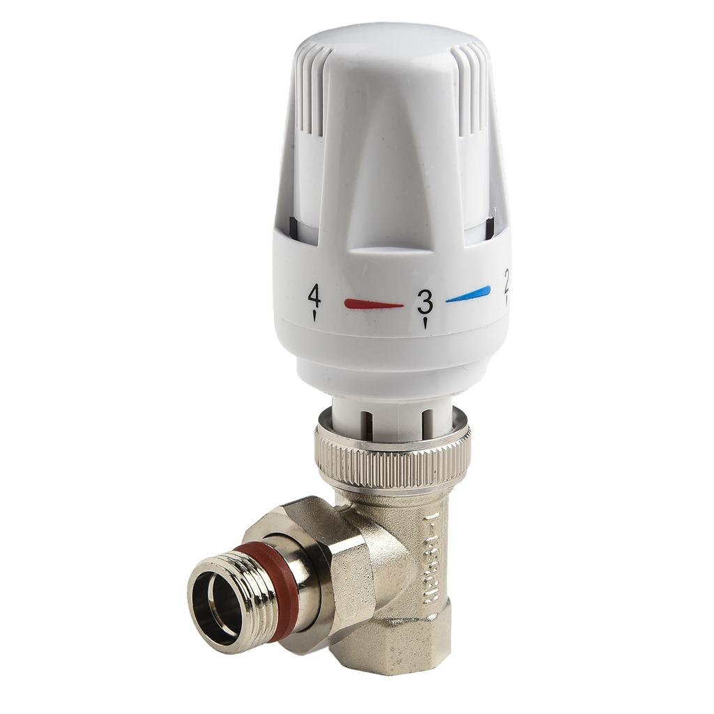 Thermostatic Radiator Valve DN20 DN15 White Silver Precise Special Valve 1 Pc Copper For Floor Heating Multiple Settings