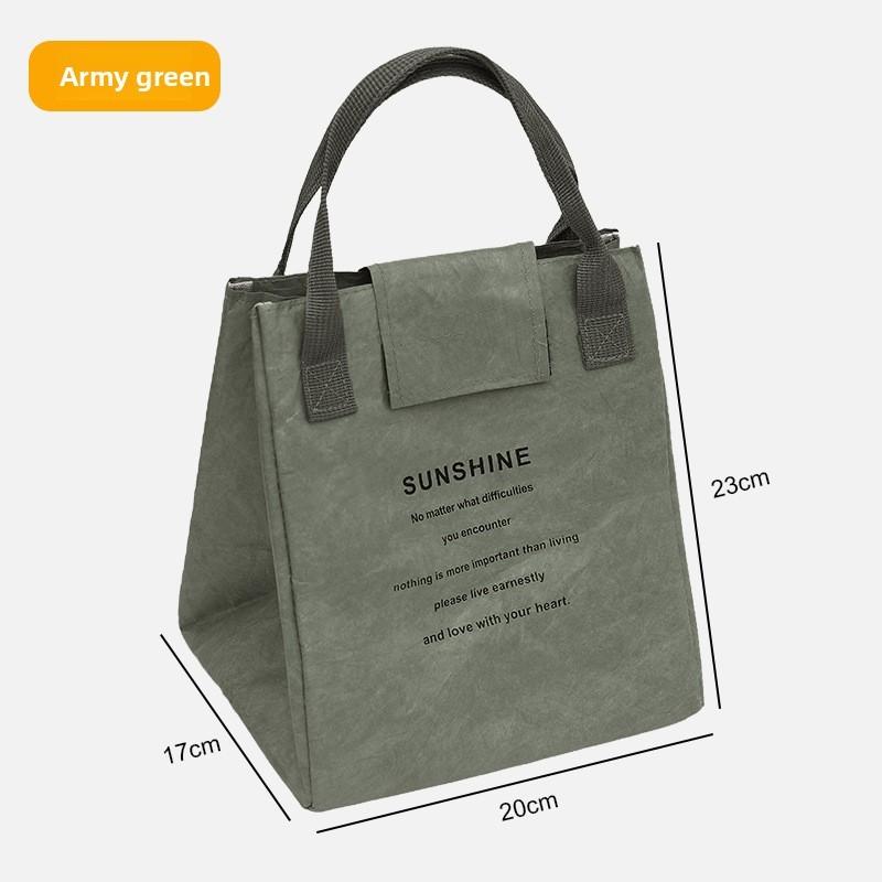 Moderner Dupont-Material Minimalistischer Stil Buchstaben Lunch-Tasche für Schule Pendeln