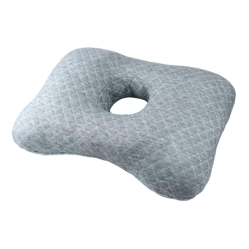 Soft Bamboo Fiber Single Hole Ear Pillow Elderly Patients Orthopedic Design Beauty Salon Adult Side Sleeping Pillow for Pressure