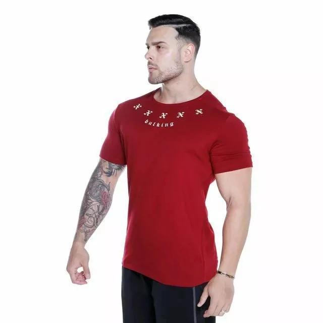 Men's Gym Muscle Bodybuilding Cotton Sport Fit Fitness Casual T-shirt Tee Tops Sport Short Sleeve Shirt Unisex Men Women Summer