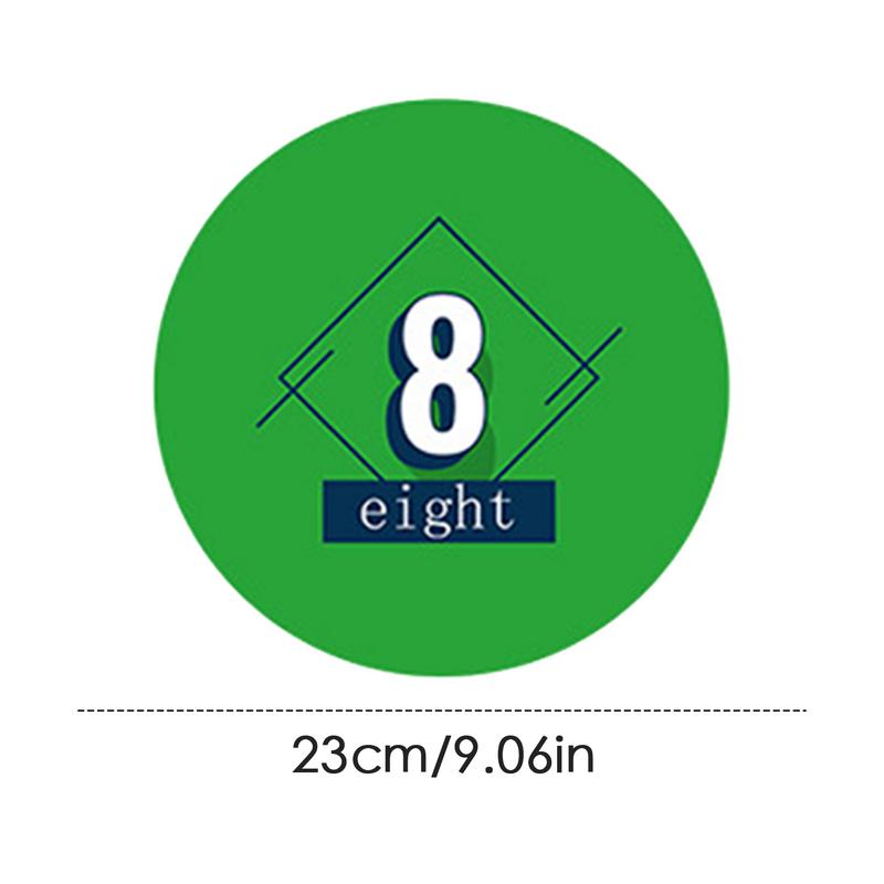 Soccer Practice Markers Agility Training Floor Dots Football Markers Numbered Non-Slip Training Mat Flat Field Cones Football