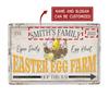 Custom Vintage Easter Egg Farm Aluminum Sign Personalized Family Name Farmhouse Wall Decor