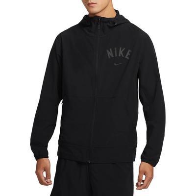 Unlimited Swoosh Jacket Logo Hooded Zip Long Sleeve Coat Men Jackets Black Coal-Black FZ1071010