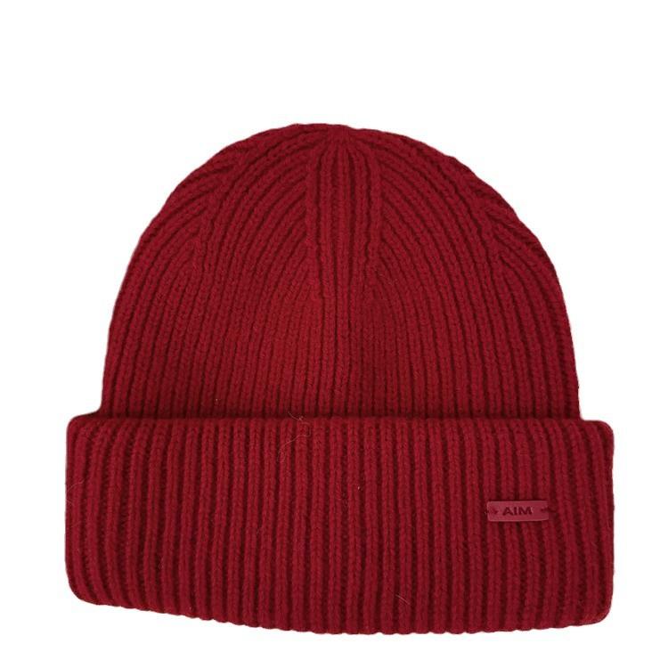 Simple and Versatile Solid Color Wool Hat Autumn and Winter Warm Woolen Hat Knitted Hat for Men and Women