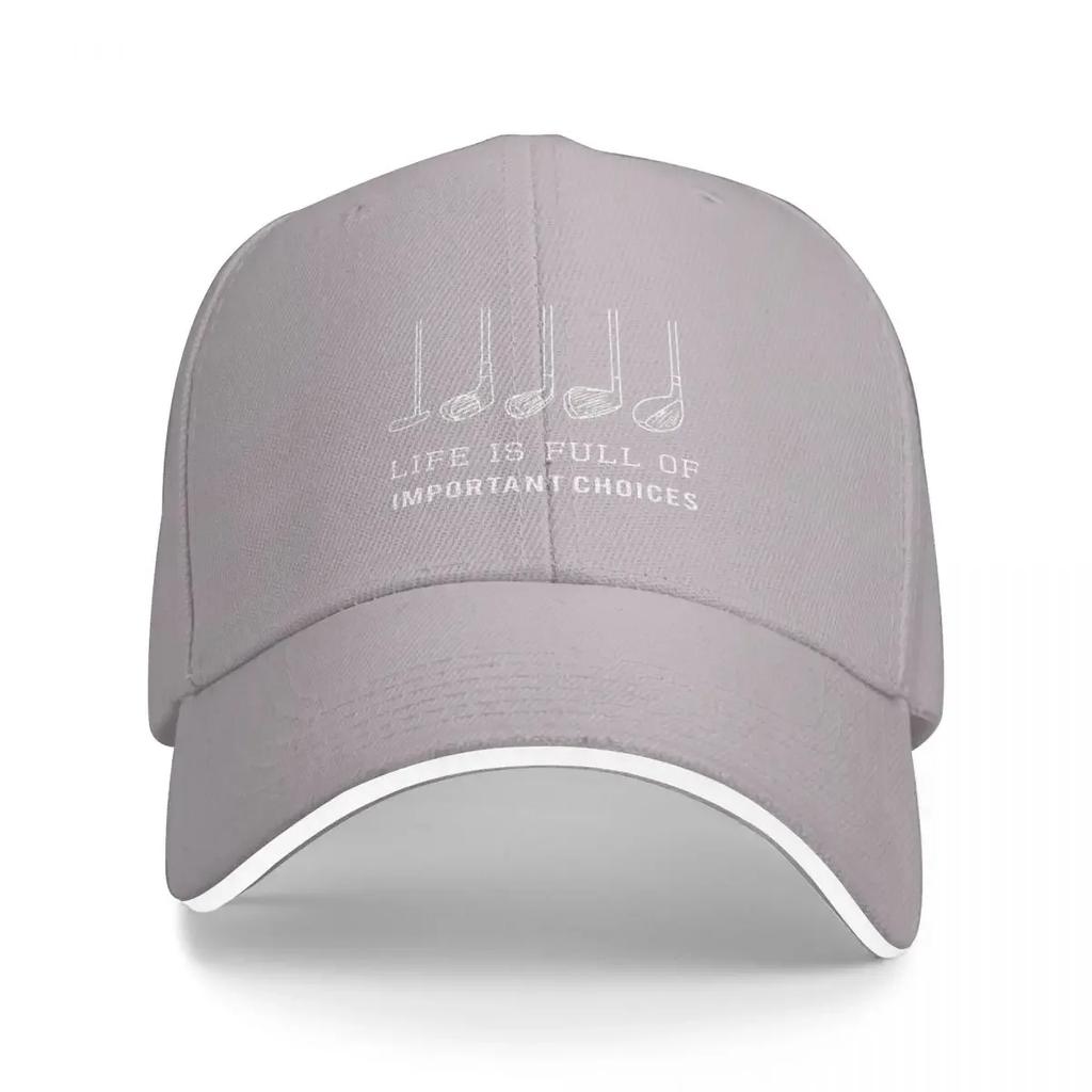 Divertente La Vita È Piena Di Scelte Importanti Regalo per Golfisti Cappellino per Golfisti Cappellino Casuale Baseball Regolabile Cappello Estivo Unisex Cappellino da Baseball