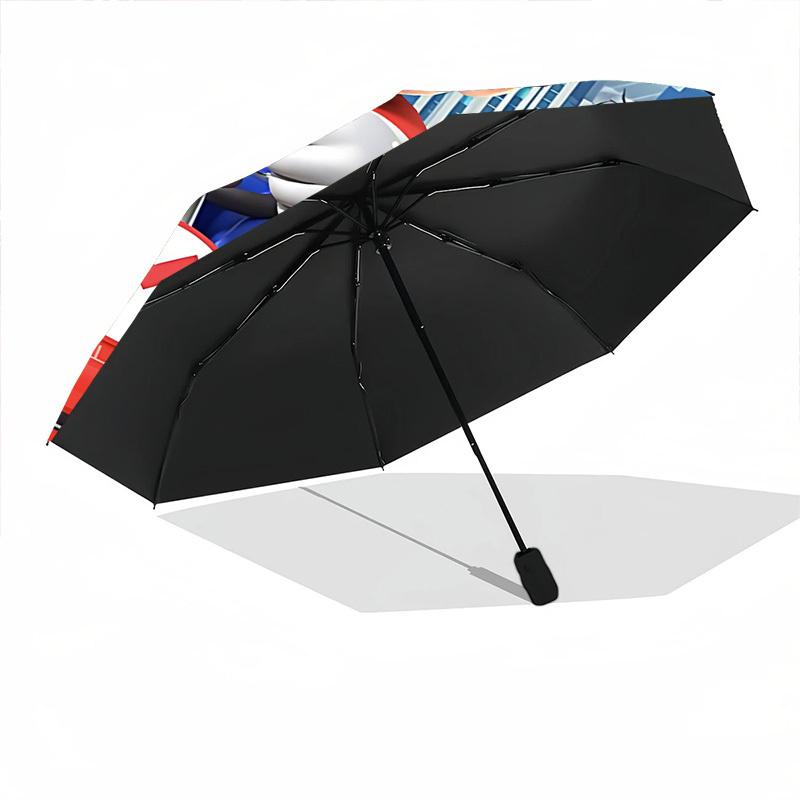 1pc Mario Kart Racing Automatic Open/close Folding Portable Umbrella with 8-Rib Structure for Women/Men, All-Season Use  A0901154