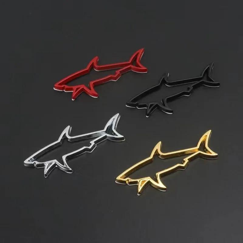 1Pcs 3D Metal Car Styling Sticker Hollow Fish Shark Emblem Badge Decals Automobiles Motorcycle Computer Fuel Cap Accessories