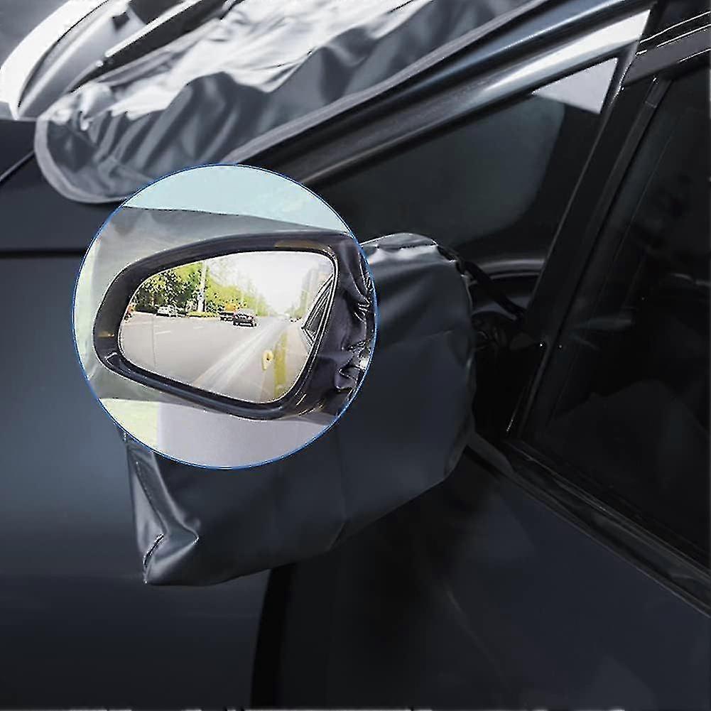 1 Pair Car Side Mirror Snow Cover, Mirror Frost Protection Cover, Car Mirror Protective Snow Cover, Car Exterior Mirror Frost Cover - PJ