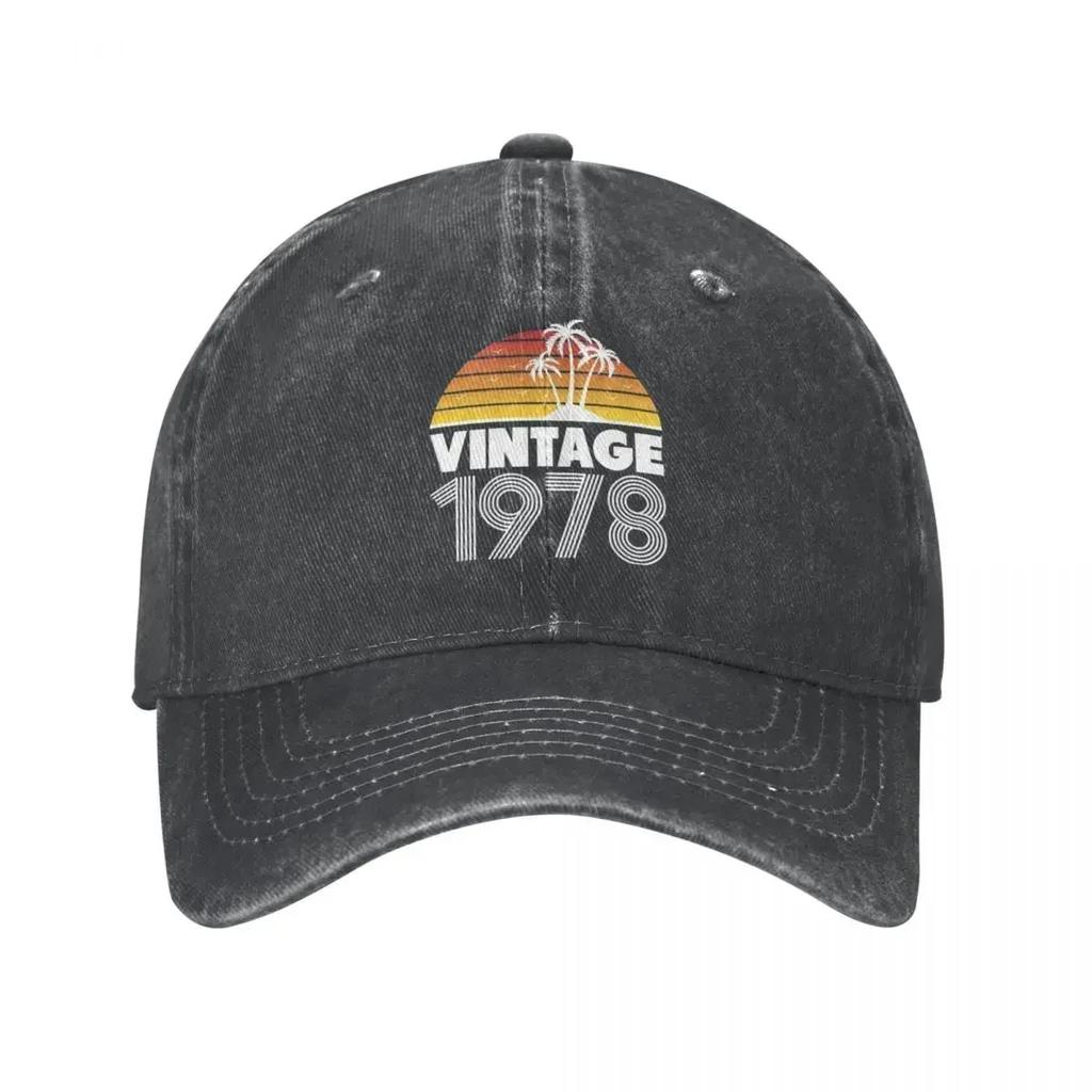 Vintage 1978 Baseball Caps Classic Distressed Denim Washed Sun Cap Men Women Outdoor Activities Hats Cap