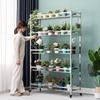 Stainless Steel Multi-Tier Plant Stand with Wheels