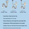 GLBO Stainless Steel Single Sink Drain Pipe Kit